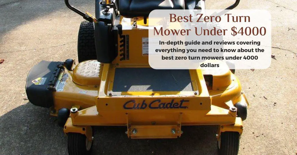 zero turn mower under 4000