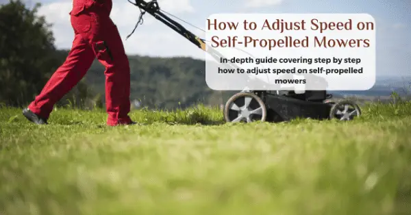 how to adjust speed on a self propelled mower