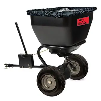 brinly tow behind spreader review