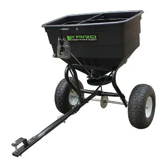 yard commander tow behind spreader review