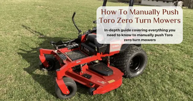 Can you push a zero turn mower clearance